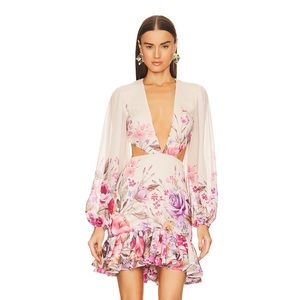 REVOLVE Carey Mini Dress in Nude